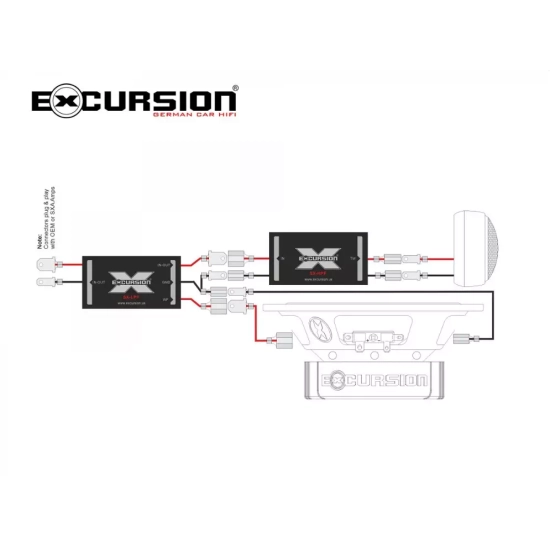 Excursion SX-4C – 2-drożny zestaw głośników odseparowanych 100 mm (4”), 4 Ohm, 50/125W